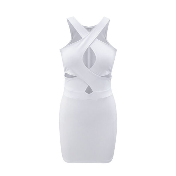 Women’s V-neck Solid Dress Simple Fashion - Image 4