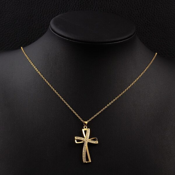 Sexy Silver Cross Necklace - Women's Exquisite Zircon Fashion Jewelry - Image 3