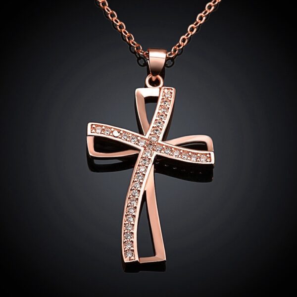 Sexy Silver Cross Necklace - Women's Exquisite Zircon Fashion Jewelry - Image 4