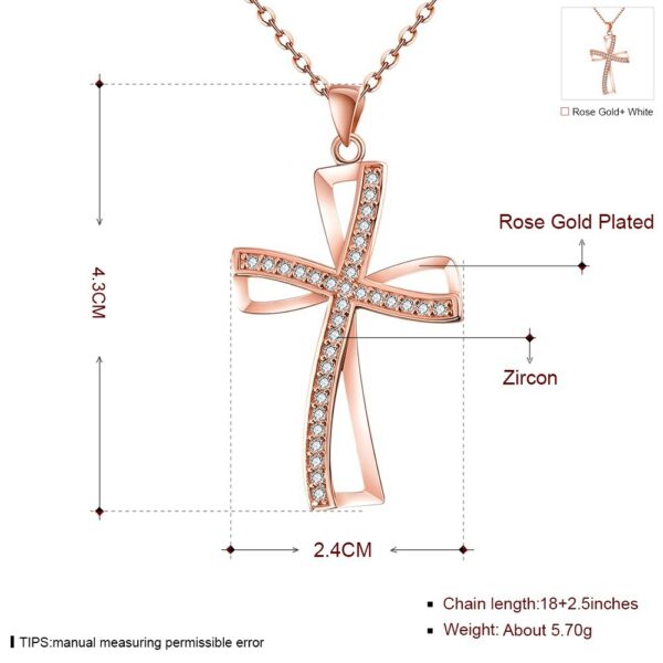 Sexy Silver Cross Necklace - Women's Exquisite Zircon Fashion Jewelry - Image 6