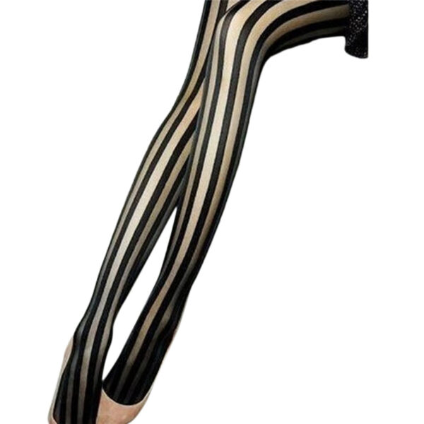 Wide Vertical Pantyhose Thick Striped Thin Stockings Style - Image 5