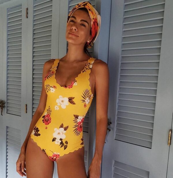 Printed One-Piece Swimsuit New Bikini Ladies Swimwear - Image 4