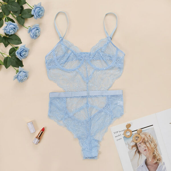 Lace Slim Fit Corset Lingerie One-Piece Sexy Design Plus Size - Image 2