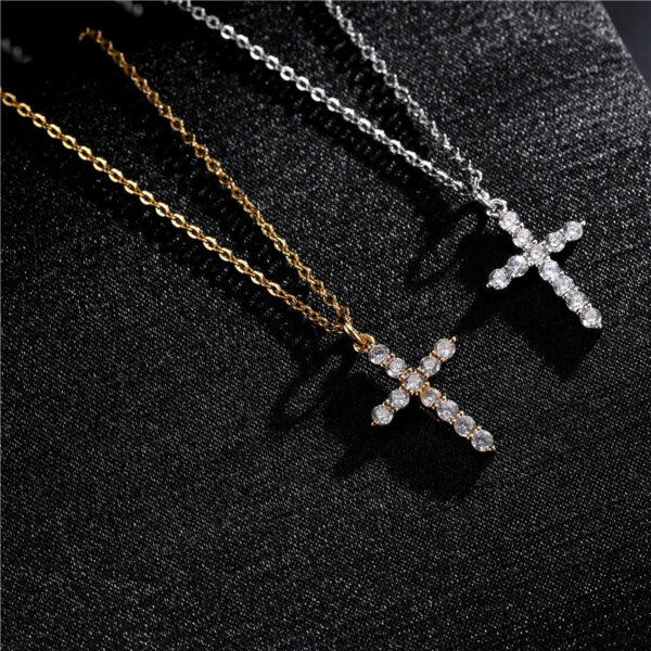 Sexy Cross Pendant Necklace - Women's 925 Sterling Silver Infinity Fashion - Image 6