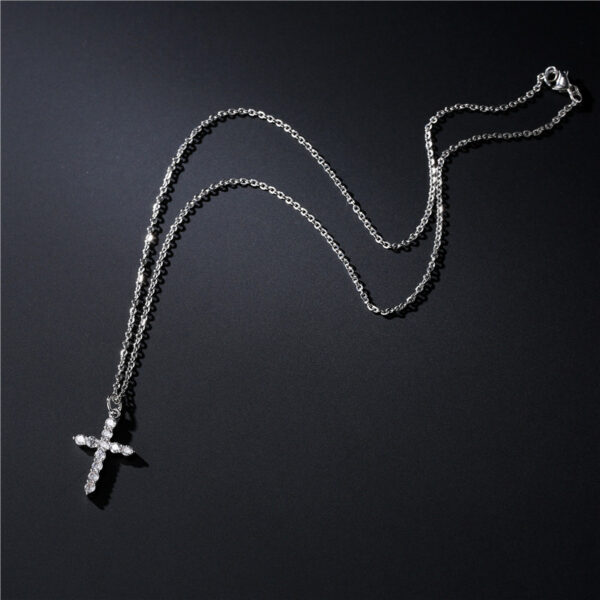Sexy Cross Pendant Necklace - Women's 925 Sterling Silver Infinity Fashion - Image 5