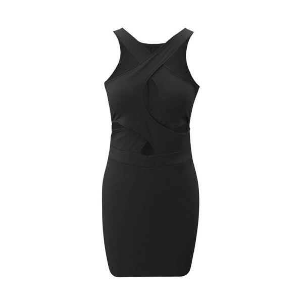 Women’s V-neck Solid Dress Simple Fashion - Image 2