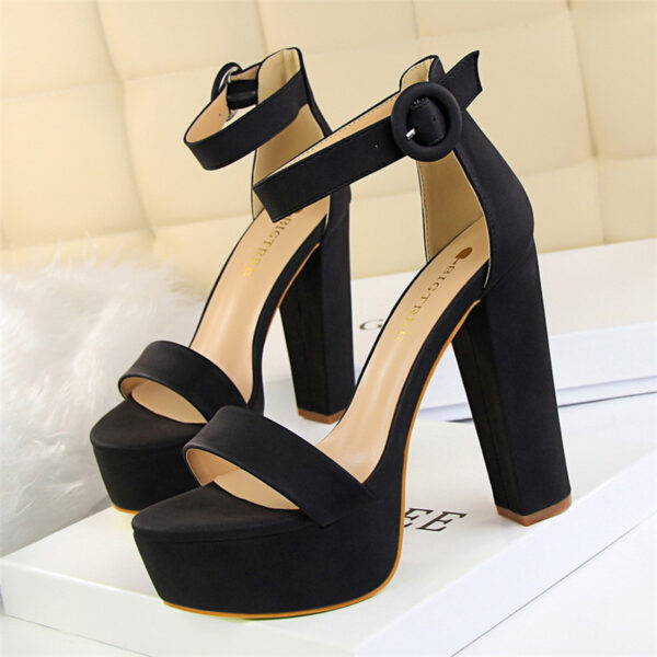 Elegant Thick Heel Sandals - Women's Super High Platform Stage Fashion - Image 5