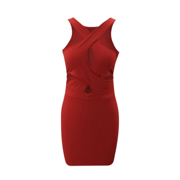 Women’s V-neck Solid Dress Simple Fashion - Image 6