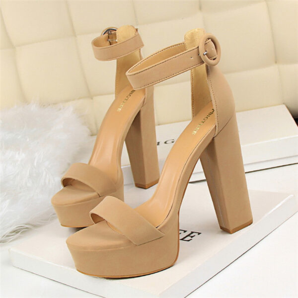 Elegant Thick Heel Sandals - Women's Super High Platform Stage Fashion - Image 2