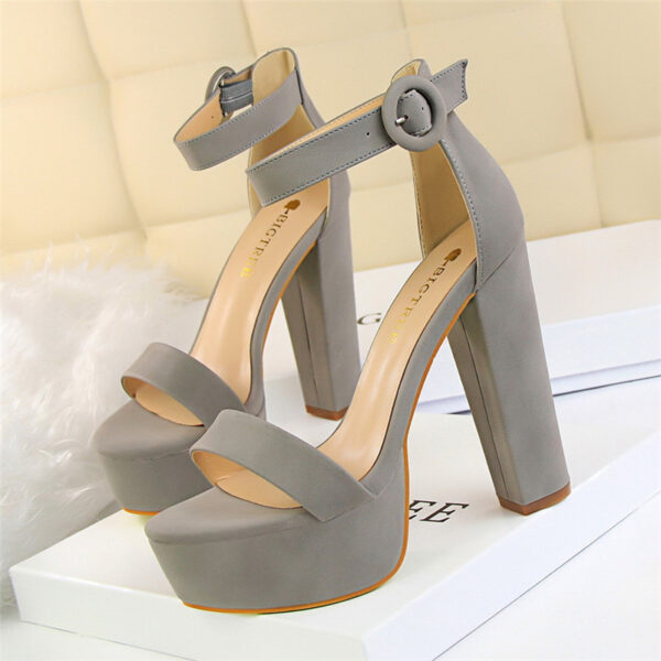 Elegant Thick Heel Sandals - Women's Super High Platform Stage Fashion - Image 4