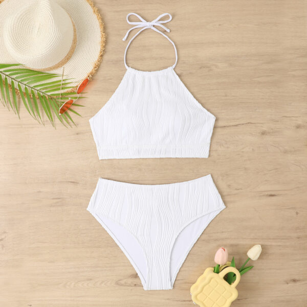 Fashion Swimwear High Waist Apron Conservative Look - Image 10