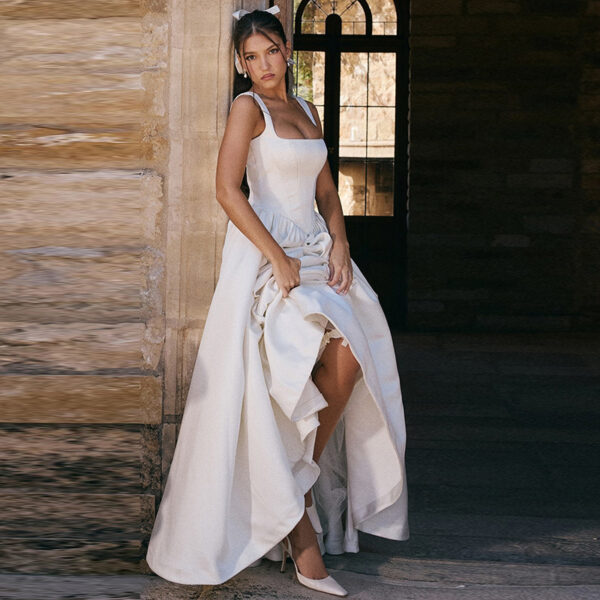 Elegant Slim-fit Dress Solid Color Women’s Fashion - Image 7