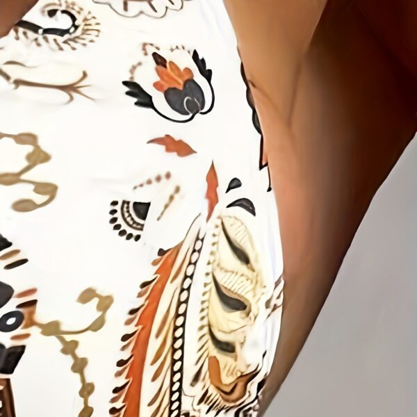 Conservative Digital Print Triangle Strap One-piece Swimsuit for Women - Image 2