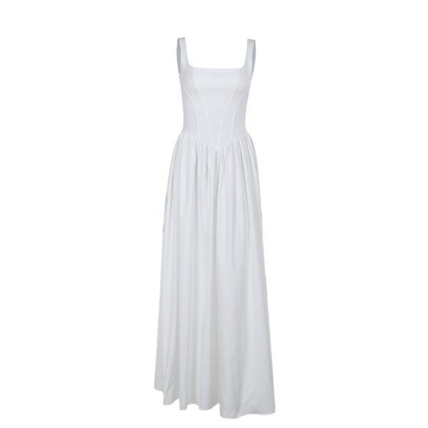 Elegant Slim-fit Dress Solid Color Women’s Fashion - Image 3