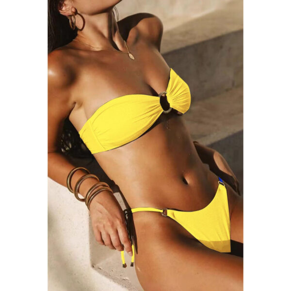 Women’s Split Swimsuit Bikini Suit Tube Top Beach Bath Sunshine - Image 8