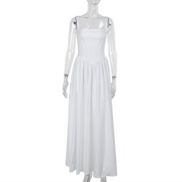 Elegant Slim-fit Dress Solid Color Women’s Fashion - Image 4