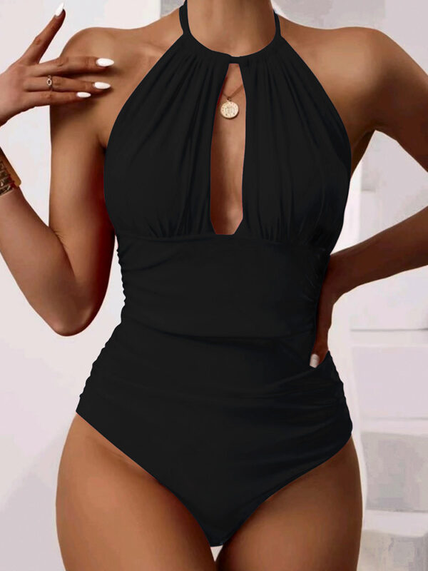 New Hot Spring One-piece Halter Swimming Swimsuit for Women - Image 10