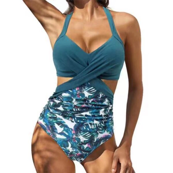 Ladies Swimwear Multicolor Split Bikini Design - Image 8