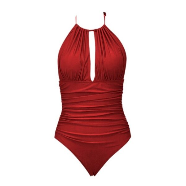 New Hot Spring One-piece Halter Swimming Swimsuit for Women - Image 8