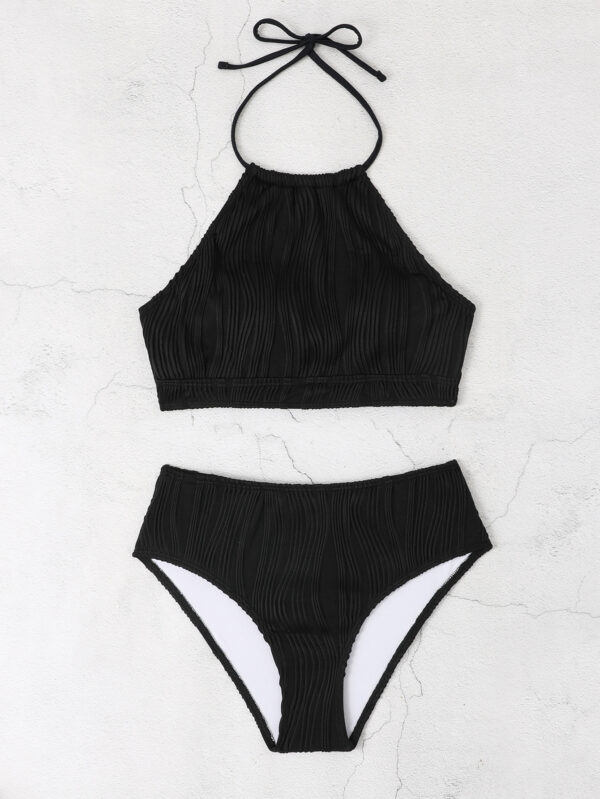 Fashion Swimwear High Waist Apron Conservative Look - Image 4