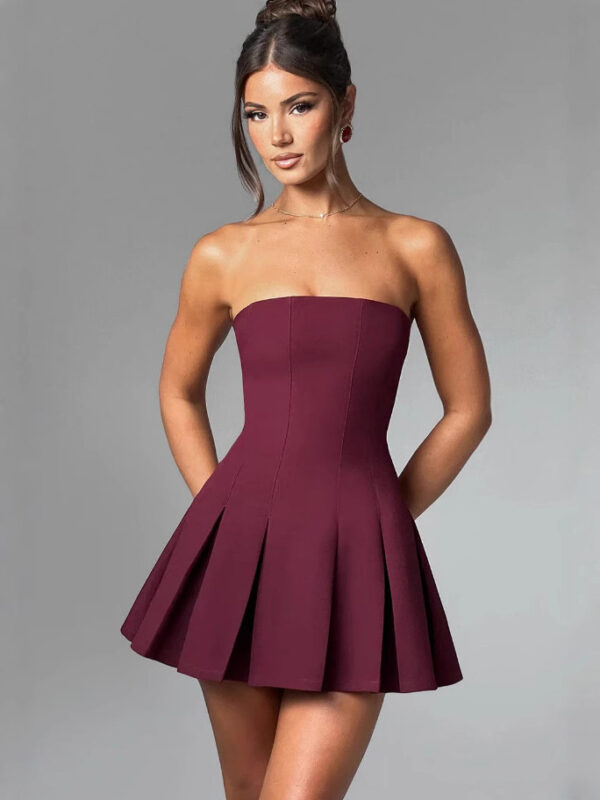 Fashion High Waist Tube Top Dress for Women - Image 7