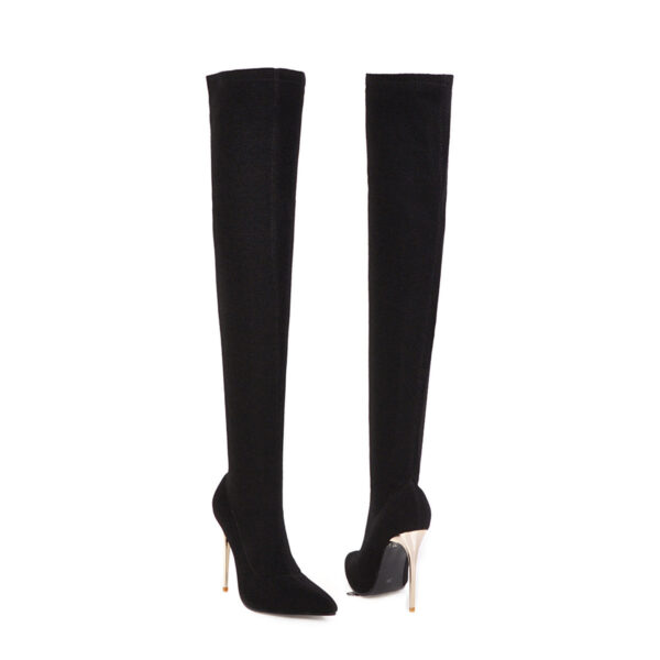 Sexy Leopard Print Over-the-Knee Boots - Plus Size Women's Ultra High Heel Shoes