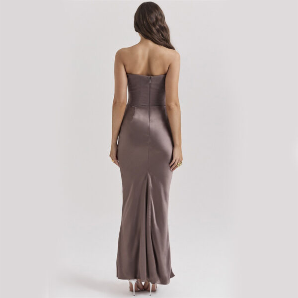 Sexy Slim Tube Top Long Dress Fashion Bandeau Backless Party Evening Dresses For Women Clothing - Image 5