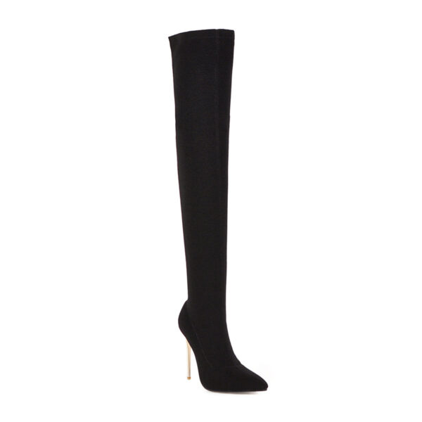 Sexy Leopard Print Over-the-Knee Boots - Plus Size Women's Ultra High Heel Shoes - Image 4