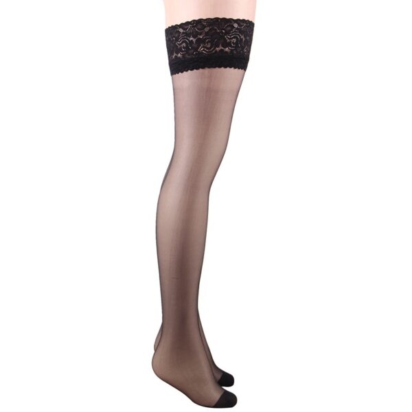 Silicone Non-slip Wide Lace High Tube Sling Women’s Stockings - Image 3
