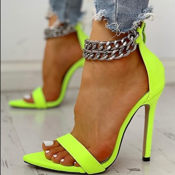Elegant Leopard Print Women's Sandals - High Heel Summer Fashion Footwear - Image 2