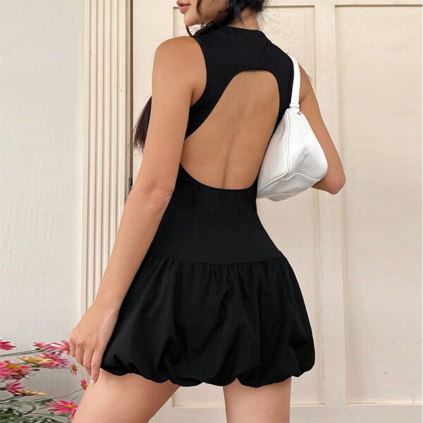 Ladies Fashion Simple Half Turtleneck Dress - Image 9