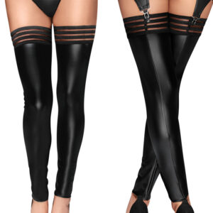 Fashion Uniform Patent Leather Stockings Simple Style