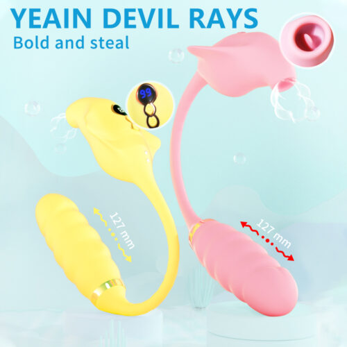 Women's Wearable Devil Fish Sucking Vibration Stick, Tongue Dual Stimulation, Female Masturbation Jumper Sex Toy