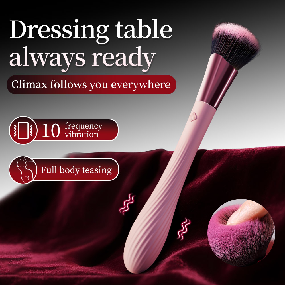 Dildo Makeup Brush Vibrator – Strong Bullet Shock Sex Toy for G-Spot, Nipple & Clitoral Stimulation