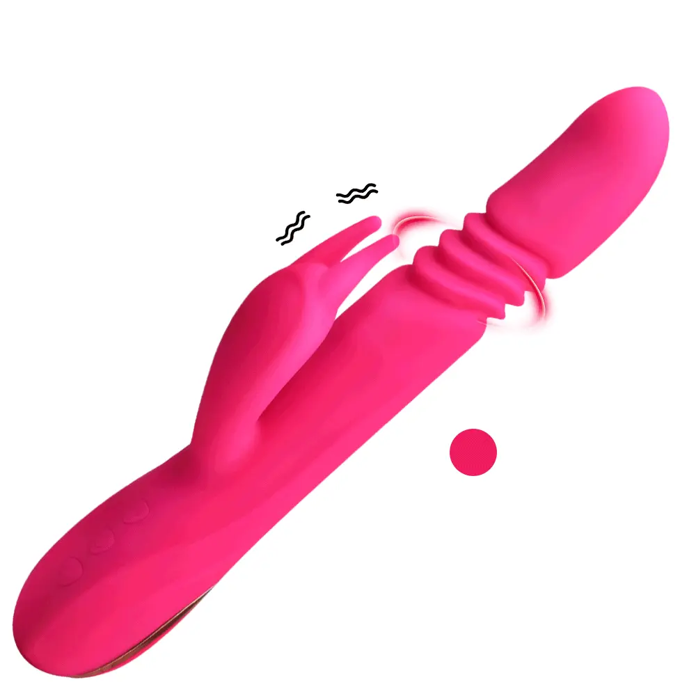 Rabbit Vibrating Wand Fully Automatic Telescopic Tease and Warm AV Stick Female Masturbation Toy Adult Sex Toy