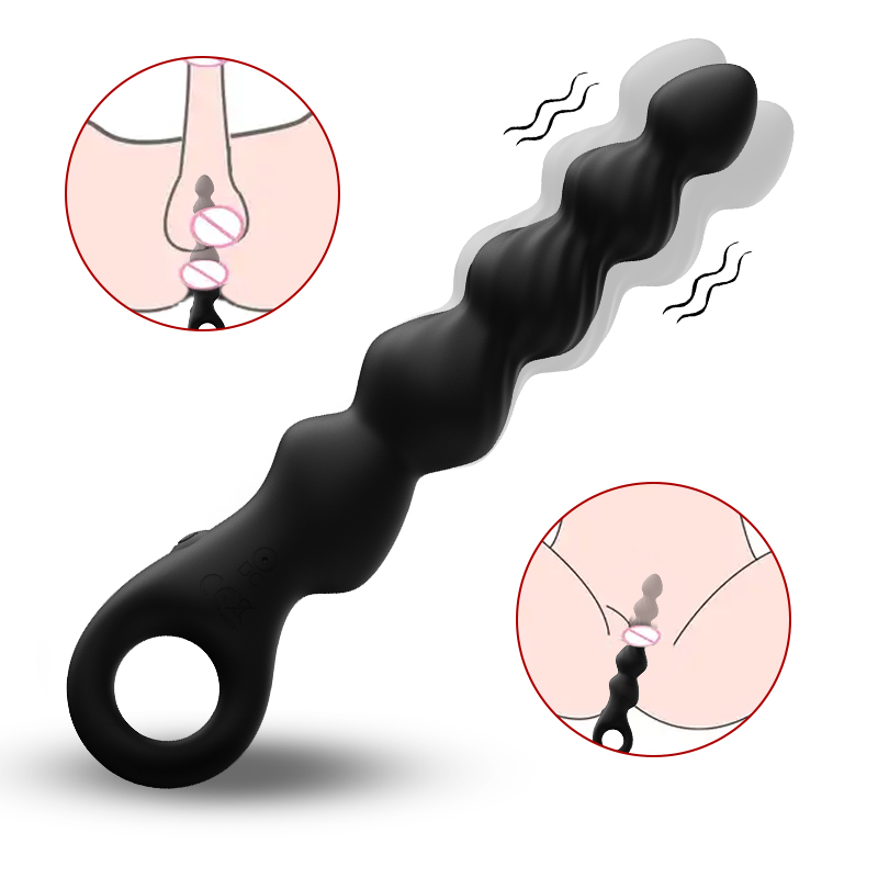 12 Speed Anal Beads Butt Plug Vibrator Prostate Massager G Spot Stimulator Adult Sex Toy - Image 2