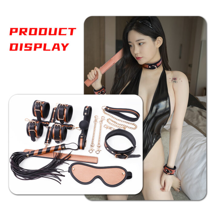 BDSM Bondage Kit 8 Piece Restraint Set Erotic Roleplay Fetish Adult Toy for Couples
