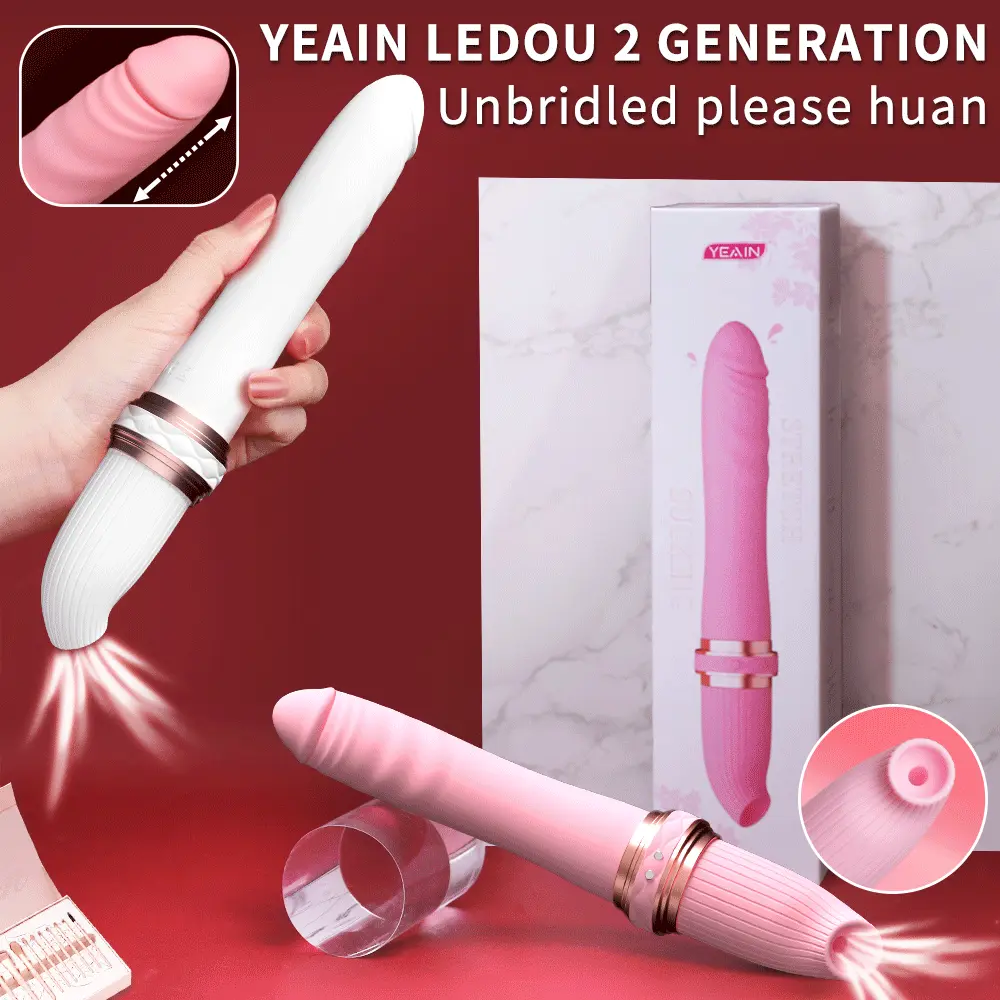 Stretching Sucking Vibrator with Progressive Movement, Realistic Head, Portable Design, Silicone Material for Intense Pleasure