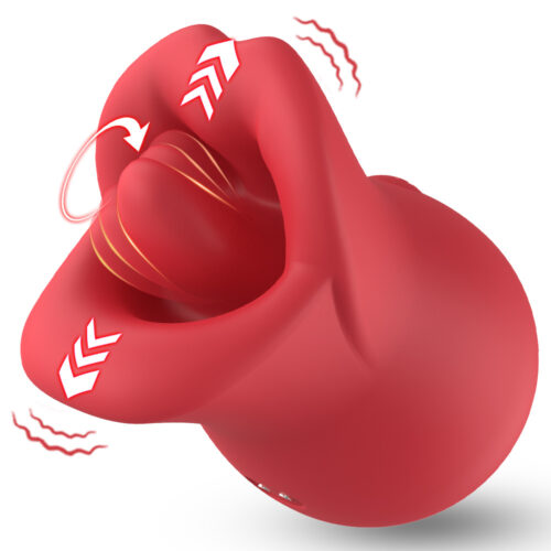 Rotating Tongue Licking Vibrator G Spot and Clitoral Stimulator for Women