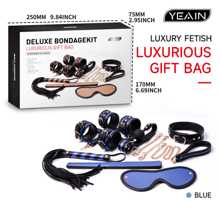 BDSM Bondage Kit 8 Piece Restraint Set Erotic Roleplay Fetish Adult Toy for Couples - Image 4