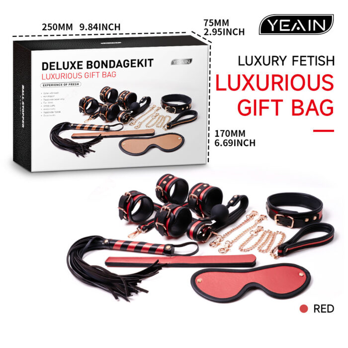 BDSM Bondage Kit 8 Piece Restraint Set Erotic Roleplay Fetish Adult Toy for Couples - Image 3