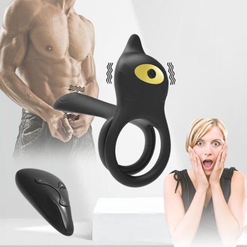 Remote Control Vibrating Cock Ring Dual Motor Delay Ring Unisex Couple Adult Sex Toy