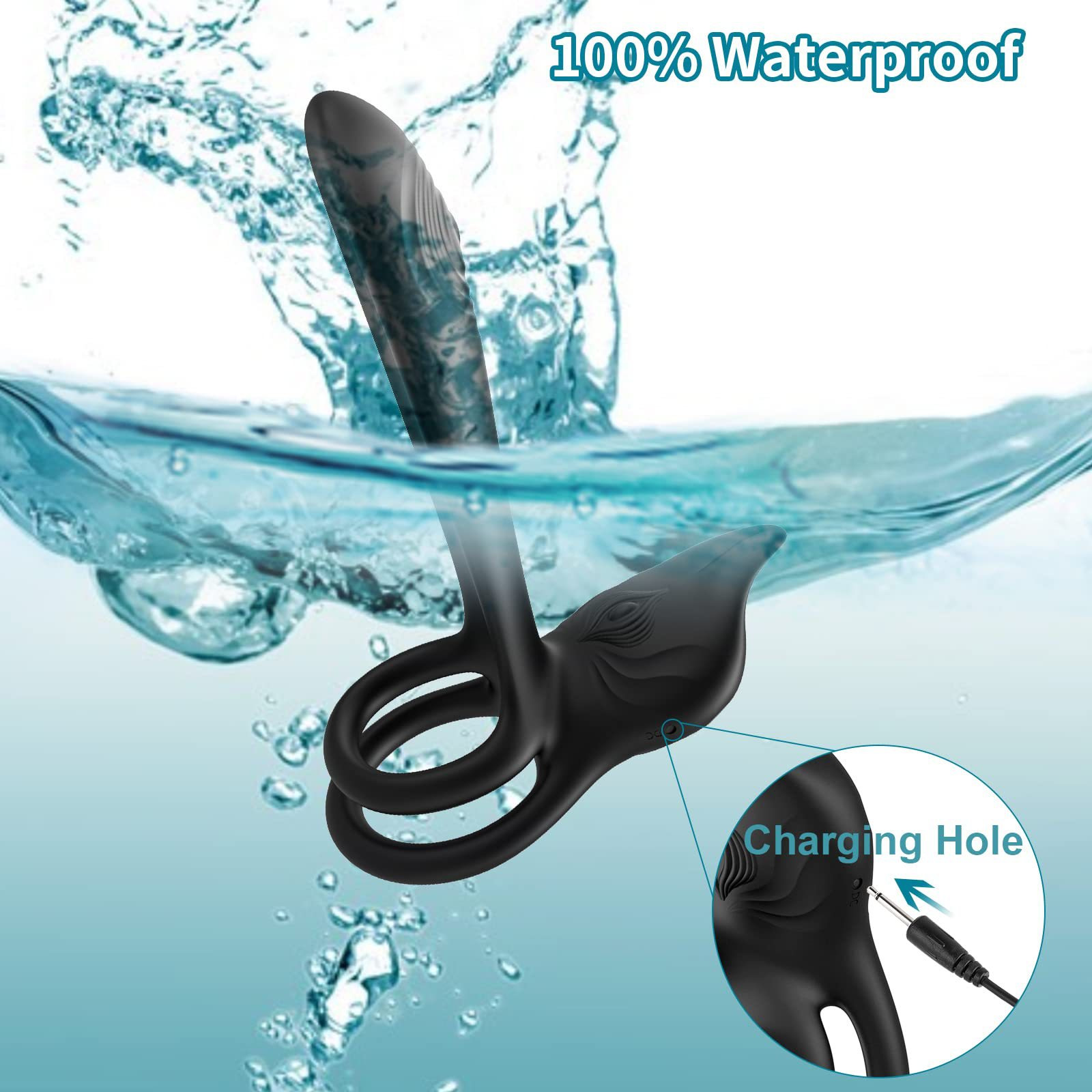 Remote Control Vibrating Cock Ring Dual Motor Delay Ring Unisex Couple Adult Sex Toy - Image 5