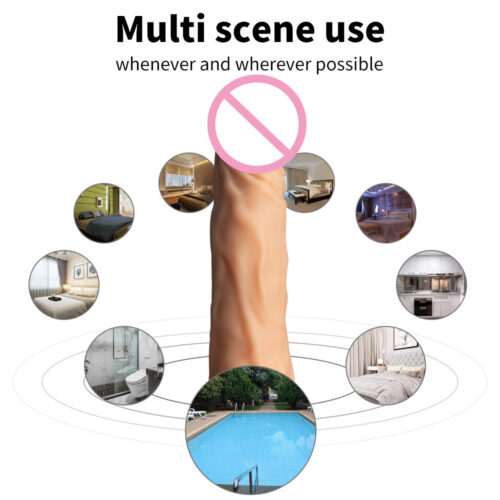 Realistic Silicone Dildo Vibrator - Soft Lifelike Texture, G-Spot & Clitoral Stimulation, Rechargeable Adult Toy for Women