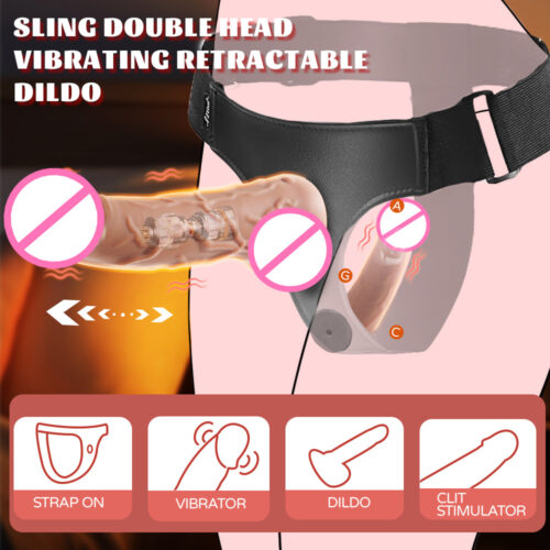 Women's Wearable Harness Dildo with Electric Vibration - Realistic Soft Flesh Masturbator for Couples Adult Toy