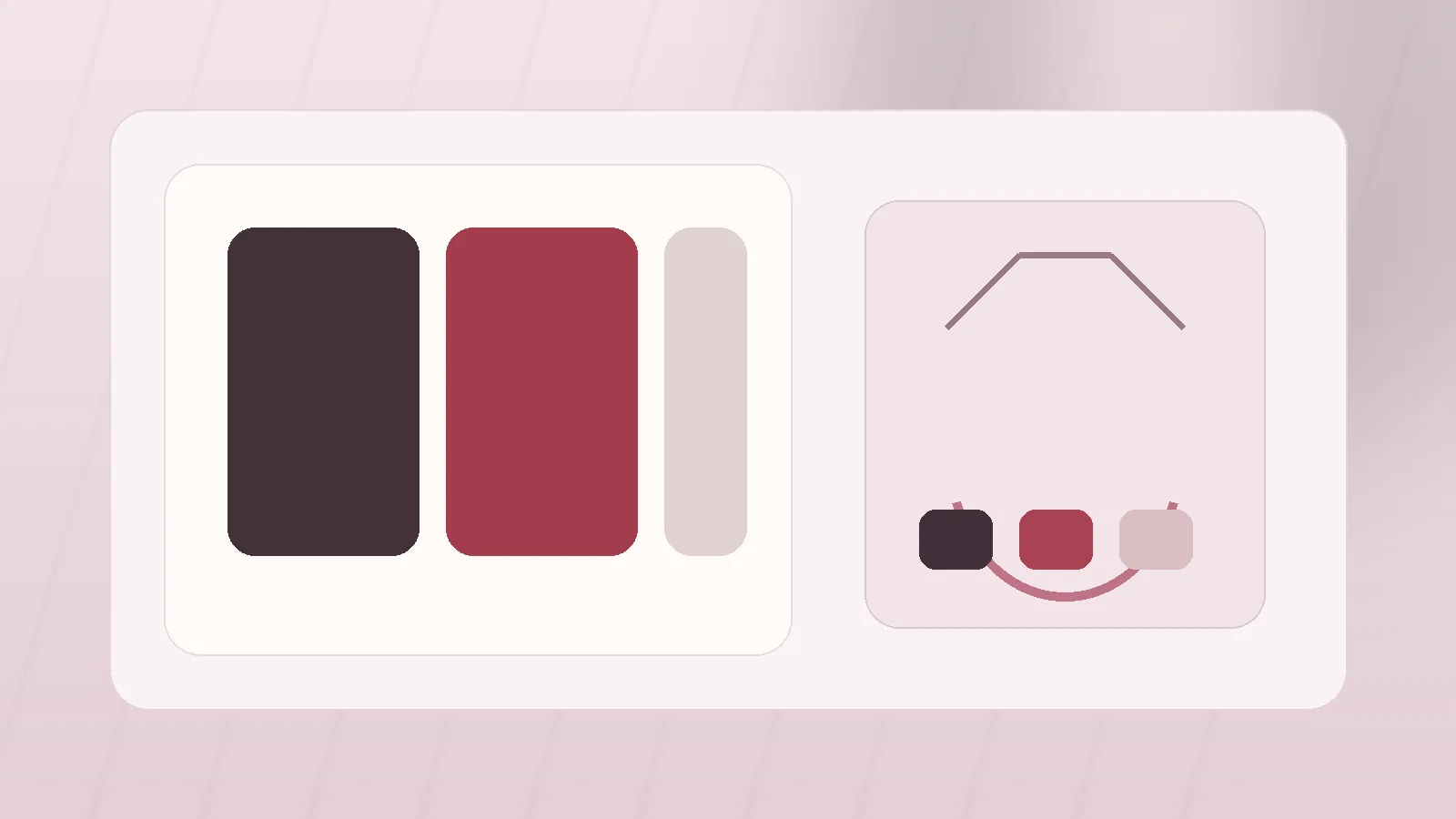 Romantic lingerie color palette illustration with satin, lace, and mood styling inspiration